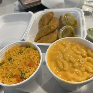 Mac and Cheese Yellow Rice Vegan Empanadas