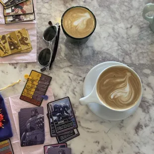 Latte and flat white