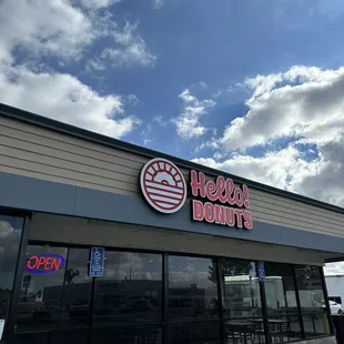 the front of a restaurant