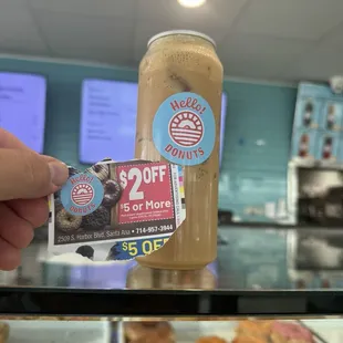 Vietnamese coffee/ $2 off coupon found on the back of the food 4 less receipt in Santa Ana off Bristol and Warner