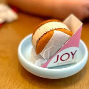 a close up of a small bowl of food