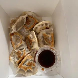 Beef Pan-fried Dumplings $10