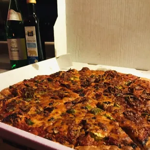 a pizza in a box