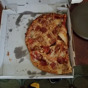 a pizza in a box