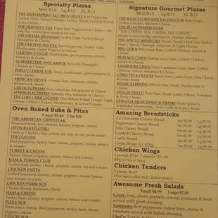 Menu back