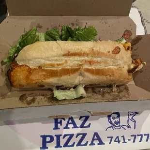 a sandwich in a box