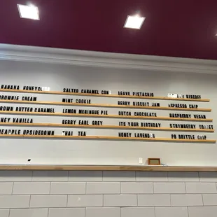 Menu as of 8/2023