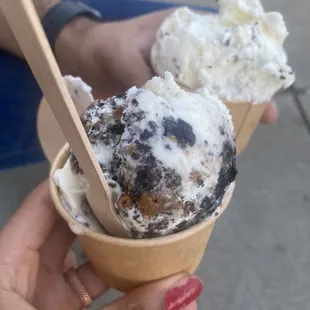 Biscoff and Cookie Ice Cream, Mint Chocolate Chip Ice Cream