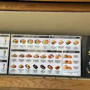 menu, sushi and sashimi