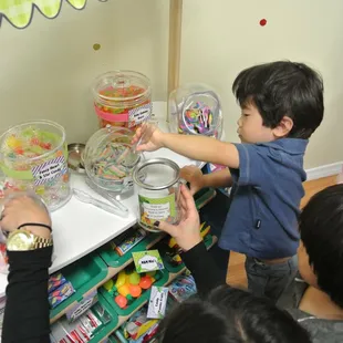 All Acrylic Non-Glass containers used for candy display for children