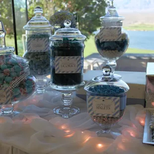 Blue and Silver Themed Table