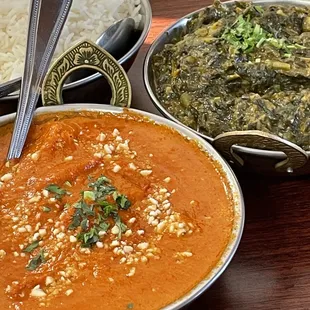 Lamb Korma, Saag Paneer
