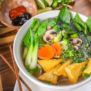 Pho Chay- Vegan pho with tofu &amp; mixed veggies