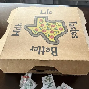 a box of life is better with pizza