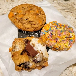 Butterscotch, Birthday Cake and Macklesmores Cookies