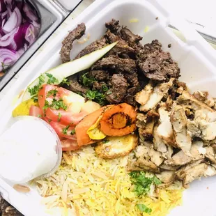 Shawarama combo platter