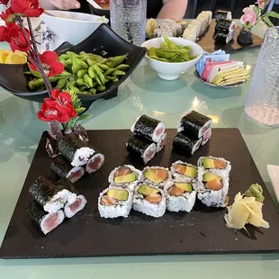 sashimi, sushi and sashimi, food, sushi