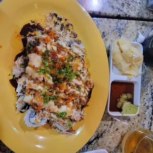 Baked crawfish roll