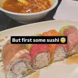 rainbow roll and ramen
