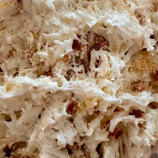 Gooey Butter Cake: A cream cheese ice cream base with frozen gooey butter cake bits mixed in.