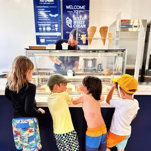 Post pool ice cream