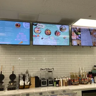 the menus of a restaurant