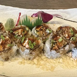 BBQ Salmon Roll- very fresh tasting &amp; good!