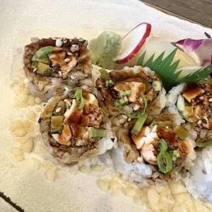 BBQ Salmon Roll- very fresh tasting &amp; good!
