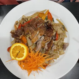 Drunken Noodles with Duck