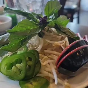 Jalapeños, Bean Sprouts, Garnish