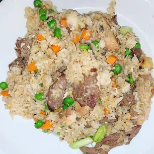 Combination Fried Rice (Chicken, Beef and Shrimp)