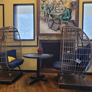 Wicker basket booths