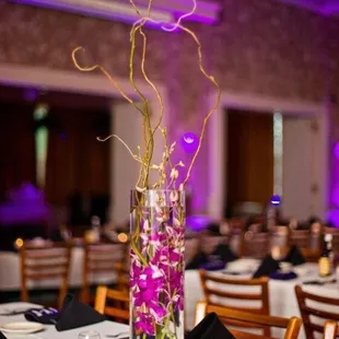 a table set for a wedding reception