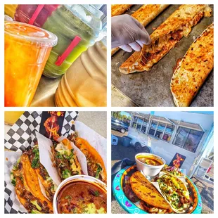 a variety of food items