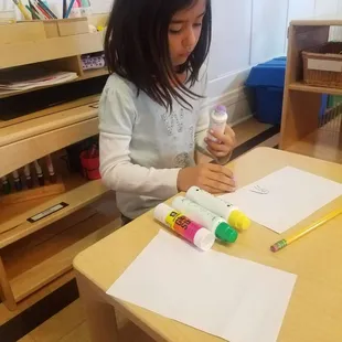 dot markers and crayons