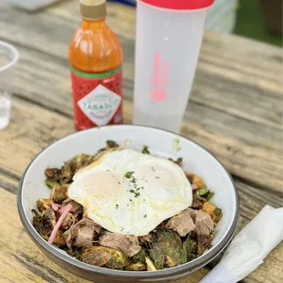 Helmsman Hash - the egg whites were still runny :(