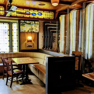 the interior of the ale house