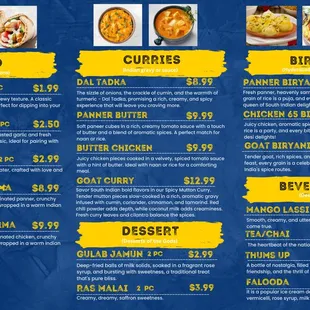 menu, pizza