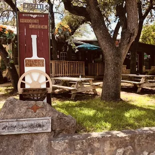 a sign for the winery