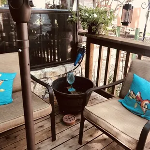 two chairs on the deck