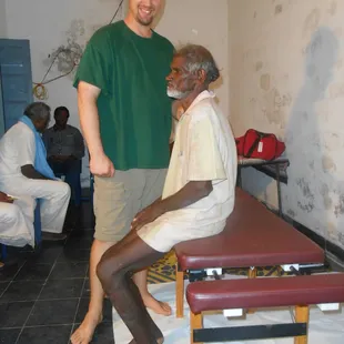 Dr. Williams treating the poor in India.