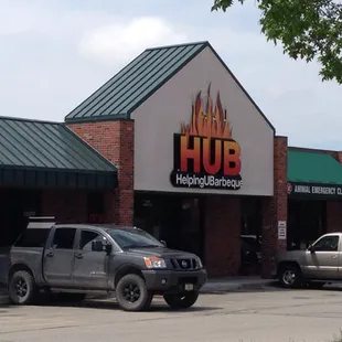 Entrance on the frontage road on the SW corner of 156th and Dodge.  Behind Little Ceasars Pizza.