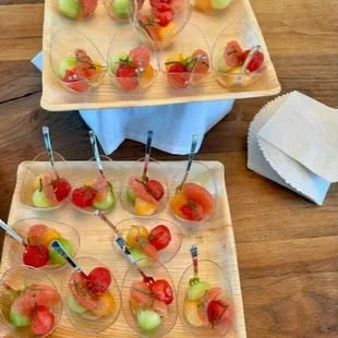 Mini fruit bowl, customer request that was produced by the talented Helpings Café &amp; Catering team!!