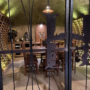 Private tasting room in the cave