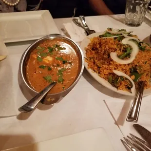 Shahi paneer and Veg Biryani