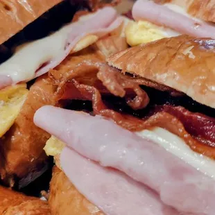 Eggs, bacon, ham, and cheese $5.50...10/2023