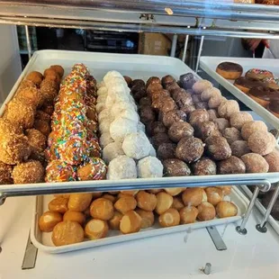 Donut holes a plenty at 7:45 am on a Saturday