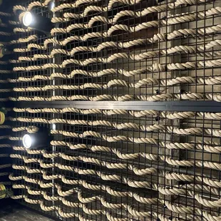 a wall of wine bottles