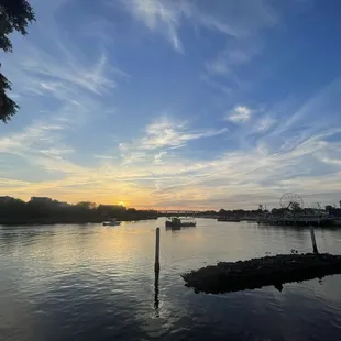 This is the view outside at sundown