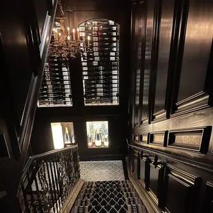 Stairway down to the restaurant